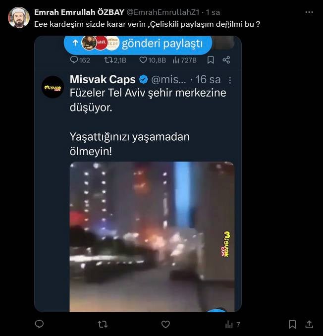 Misvak İran'ın füzeleriyle dalga geçti. Takipçileri de çıldırdı 13